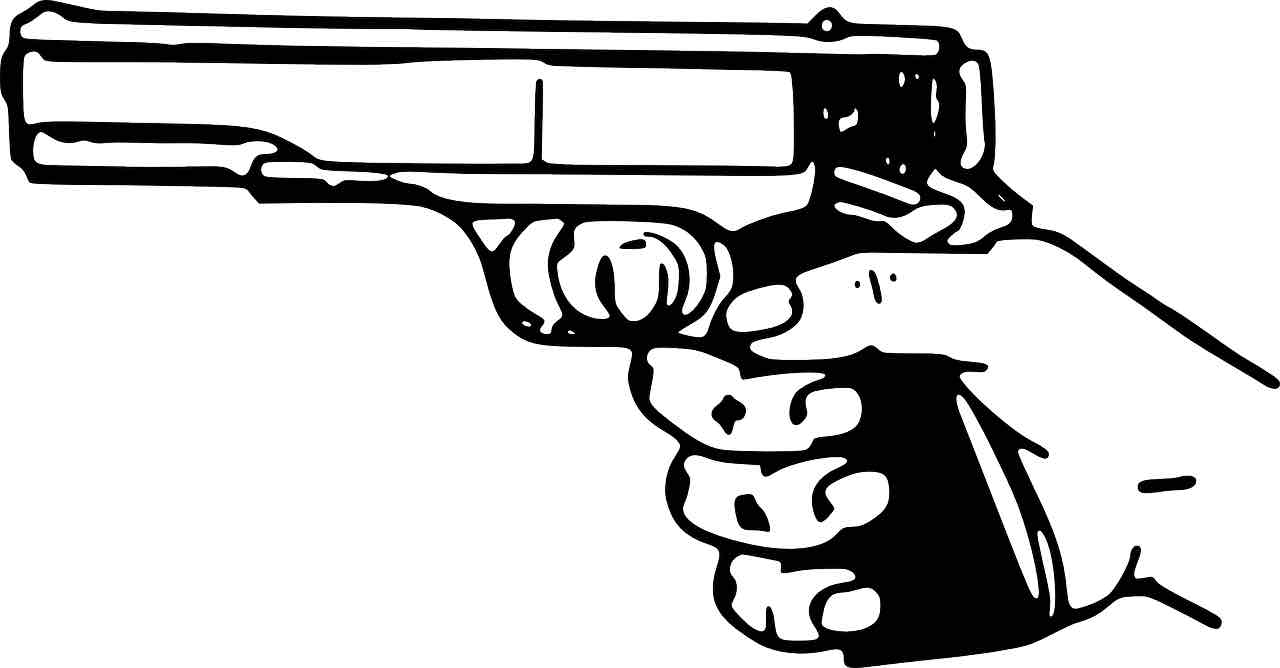 Мультяшная рука с пистолетом